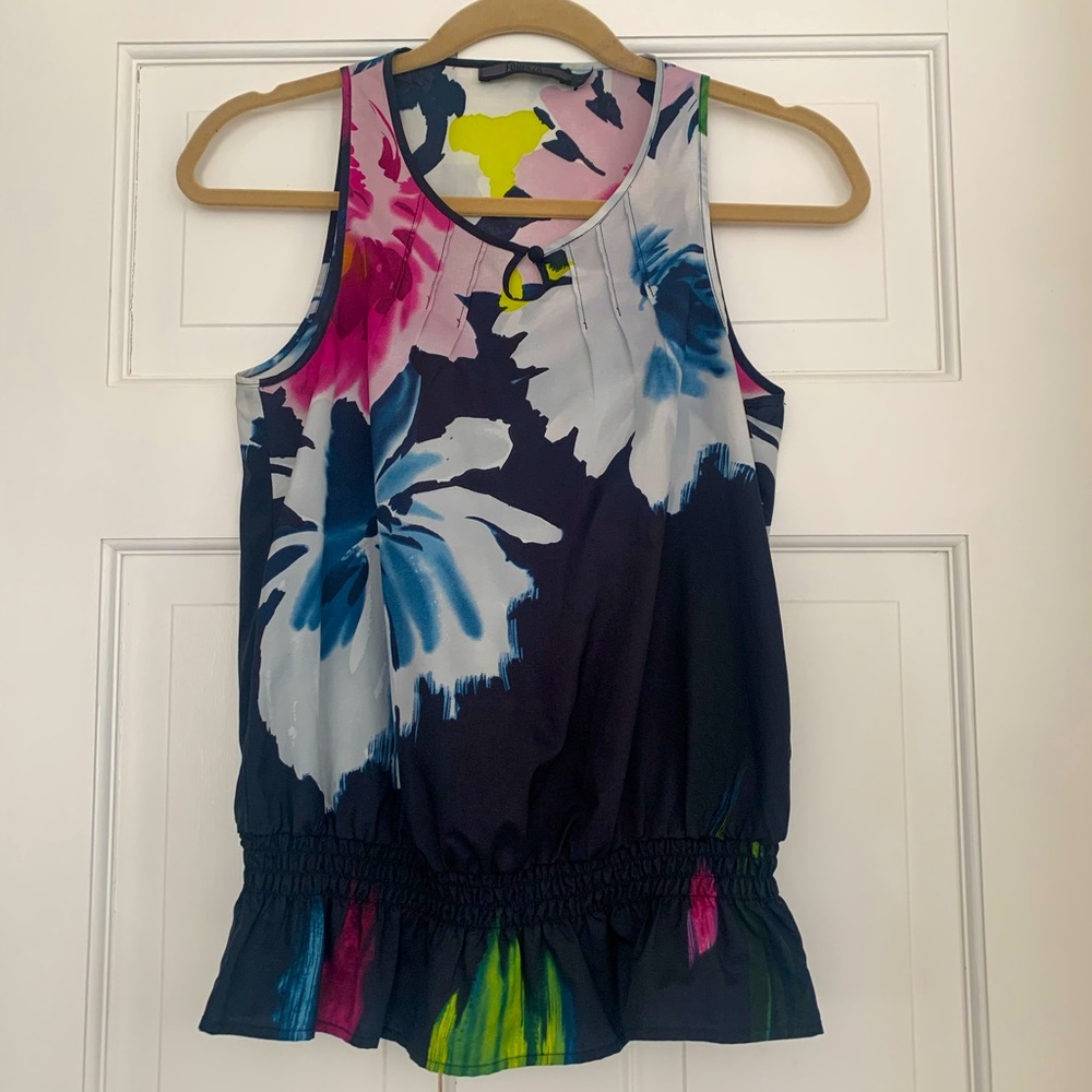 Gorgeous floral tank in a watercolor print